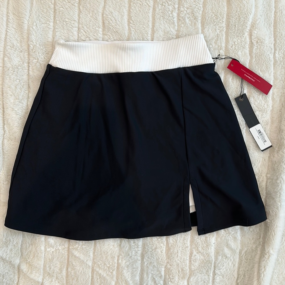 NWT Carbon38 Black and White Tennis Skirt Size S